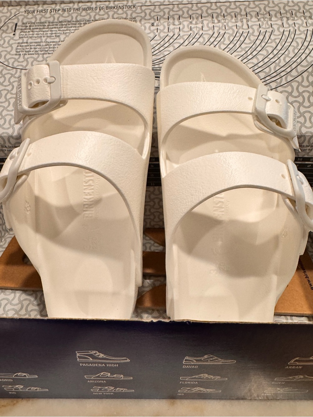 Birkenstock White Youth Two-Strap EVA Sandals